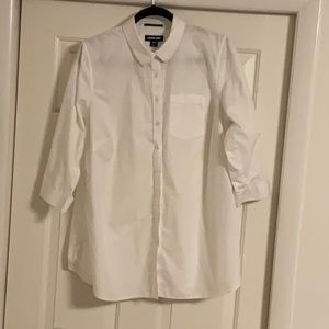 Lands’ End Women’s No Iron Supima Tunic Blouse with 3/4 sleeves